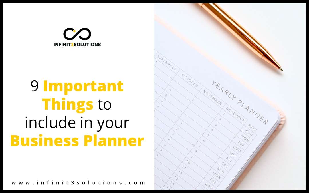 Important Things to include in your business planner